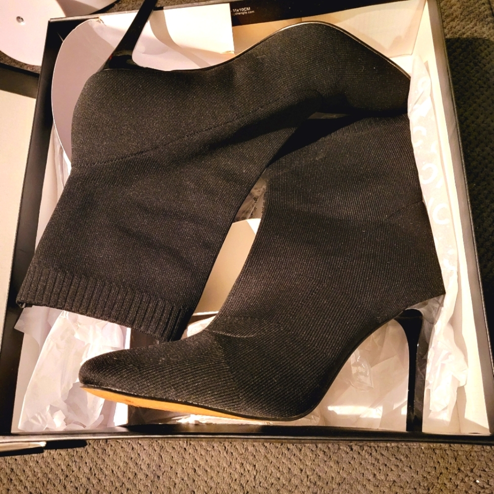 10M Black Knit Booties Badaliaf